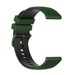 Avizar Bracelet pour Huawei Watch GT3 46mm Silicone BiColore Texturé Vert / Noir