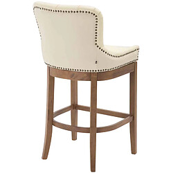 Non Tabouret de bar Lakewood en cuir véritable, clair antique pas cher