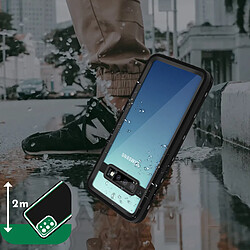 Acheter Coque Samsung Galaxy S10 Bi-matière Waterproof 2m Film Écran Redpepper noir