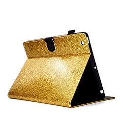 Wewoo Smart Cover Etui à rabat horizontal en cuir verni avec paillettes pour iPad support et fente carte or pas cher