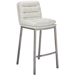 Non Tabouret de bar Dundalk simili cuir acier inoxydable