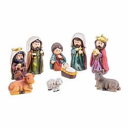 BigBuy Christmas Décorations de Noël Naissance/Crèche Multicouleur Polyrésine 9 cm (9 Pièces)