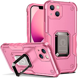 Coque en TPU anti-rayures avec béquille rose pour votre iPhone 13 6.1 pouces