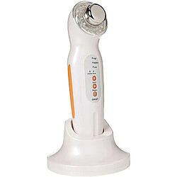 Chrono Appareil De Beauté De Rajeunissement De La Peau Ultrasonique 3 en 1 Masseur De Rajeunissement De Photon À Ultrasons pour La Beauté du Visage, 3Mhz, LCD, 3 Couleurs(Orange) pas cher