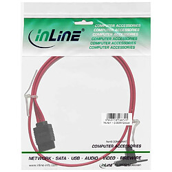 Câble InLine® SATA 6Gb / s avec loquets coudés à 0,5 m