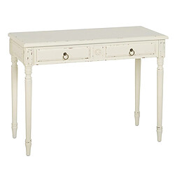 BigBuy Home Console Blanc Bois d'épicéa Bois MDF 100 x 45 x 76 cm