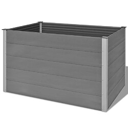 Avis Maison Chic Jardinière,Lit surélevé de jardin - Bac à fleurs - pot de fleur WPC 150x100x91 cm Gris -GKD97910