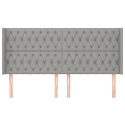 Avis Maison Chic Tête de lit scandinave avec oreilles,meuble de chambre Gris clair 183x16x118/128 cm Tissu -MN10145