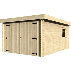 Decor et jardin Garage bois Galan - 15.28 m² - 3.26 x 4.78 x 2.24 m - 28 mm