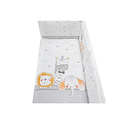 Interbaby Lit Bébé Star Nature and Parure de lit 2 Pcs. Animales