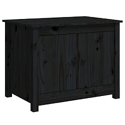 vidaXL Table basse Noir 71x49x55 cm Bois massif de pin