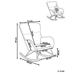 Avis Beliani Fauteuil à bascule ELLAN Velours Noir