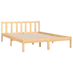 Avis Maison Chic Lit adulte - Lit simple Cadre de lit,Structure du lit Contemporain bois de pin massif 160x200 cm -MN91484