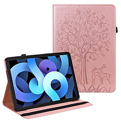 Etui en PU motif cerf et arbre, skin touch avec support et porte-cartes bleu pour votre Apple iPad mini 6 (2021)