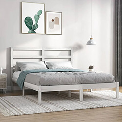 vidaXL Cadre de lit sans matelas blanc 120x190 cm bois massif