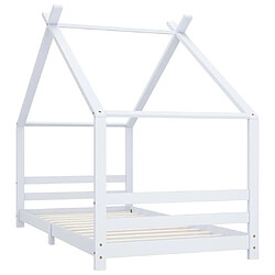 vidaXL Cadre de lit d'enfant Blanc Bois de pin massif 90x200 cm