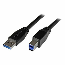 STARTECH.COM Câble USB 3.0 actif USB-A vers USB-B - Cordon USB A vers B - USB 3.1 Gen 1 (5 Gb/s) - M/M - 10 m - Noir