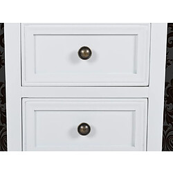 Helloshop26 Table de nuit chevet commode armoire meuble chambre 4 pcs avec 2 tiroirs mdf blanc 1402187