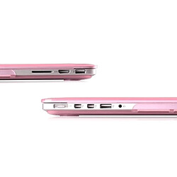 Wewoo Housse Étui rose pour MacBook Pro Retina 15.4 pouces 4 en 1 cristal dur coque de protection en plastique avec protecteur d'écran et clavier de bouchons anti-poussière pas cher