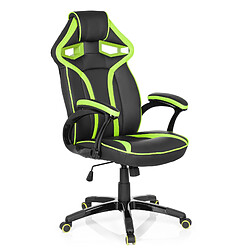 Chaise gaming / Chaise de bureau GUARDIAN simili cuir noir / vert hjh OFFICE