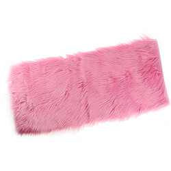 Avis 80x50cm tapis en peau de mouton shaggy doux tapis tapis non hangar 5cm pile rose