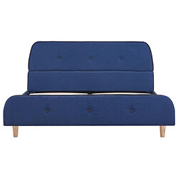 Avis Maison Chic Lit adulte - Lit simple Cadre de lit,Structure du lit Contemporain Bleu Tissu 140 x 200 cm -MN79169