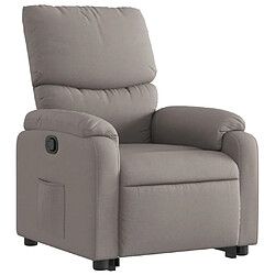 Avis vidaXL Fauteuil inclinable taupe tissu