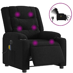 vidaXL Fauteuil de massage inclinable électrique Noir Tissu