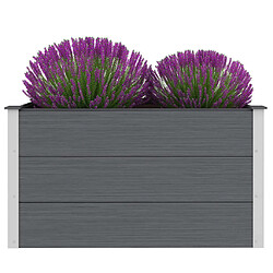 Maison Chic Jardinière,Lit surélevé de jardin - Bac à fleurs - pot de fleur WPC 100 x 50 x 54 cm Gris -GKD48404