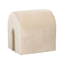 Beliani Pouf MODOC Beige Velours