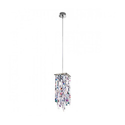 Luminaire Center Suspension Prisma 1 ampoule Chrome