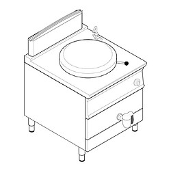 Marmite gaz à cuve - chauffe directe - 100 litres - Tecnoinox