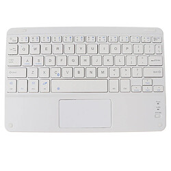 mince clavier bluetooth sans fil avec pavé tactile souris 9inch blanc