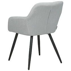 Beliani Chaise de salle à manger CASMALIA Set de 2 Velours Gris clair pas cher