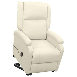 vidaXL Fauteuil Crème Tissu