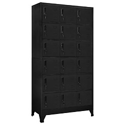 vidaXL Armoire à casiers Noir 90x40x180 cm Acier