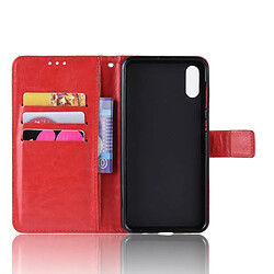 Acheter Wewoo Housse Coque en cuir à rabat horizontal Retro Crazy Horse Texture pour Galaxy A10eavec porte-cartes et fentes cartes et cadre photo Rouge