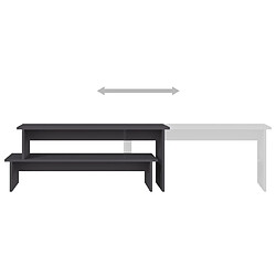 Maison Chic Meuble TV scandinave - Banc TV pour salon Gris 180x30x43 cm Aggloméré -MN49923 pas cher