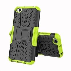 Wewoo Coque Renforcée Pneu Texture TPU + PC Housse de protection antichoc pour Xiaomi Redmi Go avec support Vert