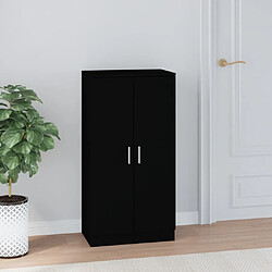 vidaXL Armoire à chaussures Noir 55x35x108 cm Bois d'ingénierie