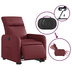 Acheter vidaXL Fauteuil inclinable électrique rouge bordeaux similicuir