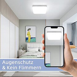 Autres Temps ZMH LED Plafonnier Living Room 22CM 18W Bathroom Light Angular IP54 Bedroom Kitchen