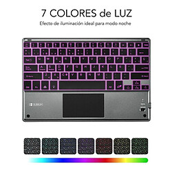 Teclado Compacto Inalámbrico por Bluetooth Subblim Touchpad Smart Blacklit/ Gris pas cher