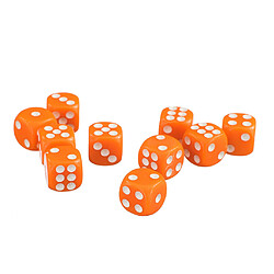 50 X 12mm Opaques Six Dés Sur Place Face Jeux D6 D & D D'orange Rpg