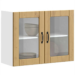 Acheter vidaXL Armoire murale de cuisine avec porte en verre Lucca