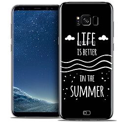 Caseink Coque Housse Etui Samsung Galaxy S8+/ Plus (G955) [Crystal Gel HD Collection Summer Design Life's Better - Souple - Ultra Fin - Imprimé en France]