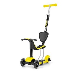 Milly Mally Scooter 3en1 Little Star Jaune Trottinette évolutive enfant - LED sur roues - Renforcement musculaire