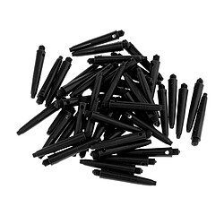 50x Arbres De Fléchettes Accessoires De Fléchettes 2BA Avec Anneaux De Protection 35mm Noir pas cher