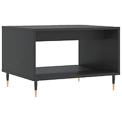 vidaXL Table basse noir 60x50x40 cm bois d'ingénierie