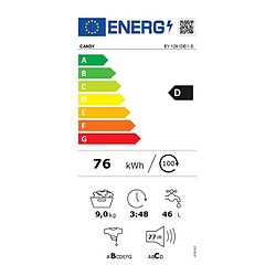 Lave-linge frontaux 9kg CANDY D, CAN8059019039824